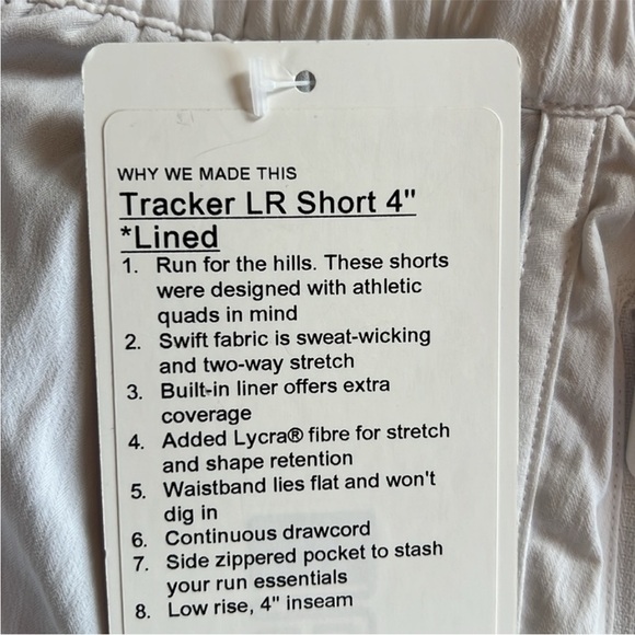 NWT Lululemon Tracker LR short 4” lined - Picture 11 of 11